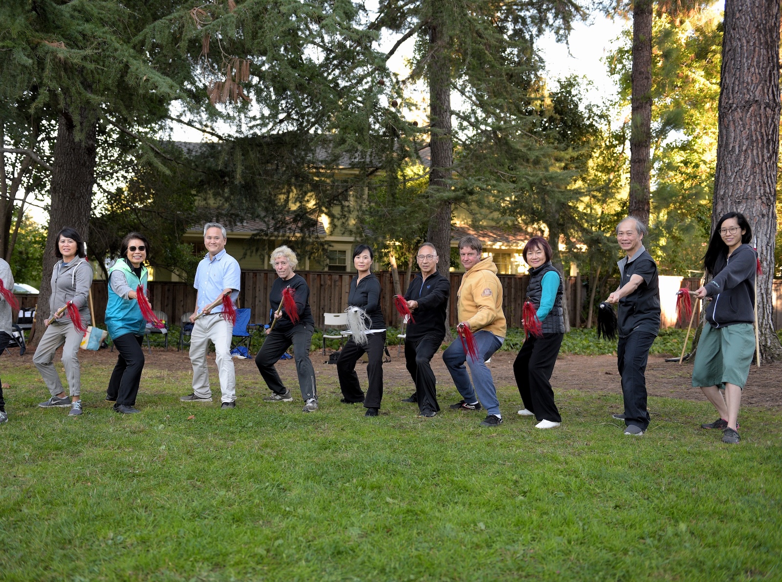 Tai Chi group practicing outdoors